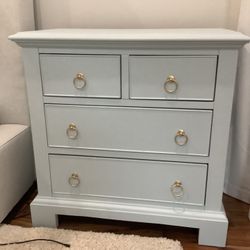 Pair Of  Pastel Blue Nightstands 
