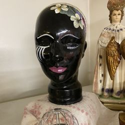 Hand Painted Glass Head