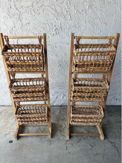Wicker Basket Stands
