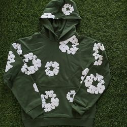 Green Denim Tear Hoodie 