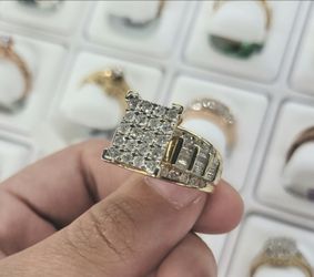 ✨🇺🇸️4th of July Specials 2026🇺🇸✨️ 2ct Natural Diamonds Gold Princess cut Engagement ring