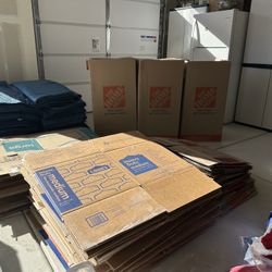 Moving Boxes And Blankets 