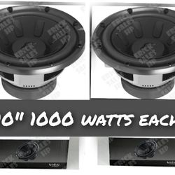 Infinity 10" Subwoofers New 1000 Watts Each 