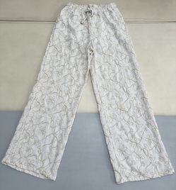 Macy’s White Floral Embroidered Pants