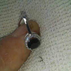 Sterling silver Black Onyx.