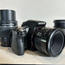 Sony A-35 Digital SLR 3 Lens Bundle