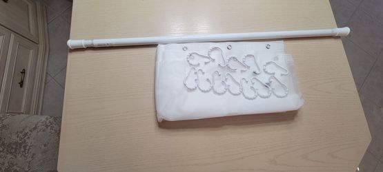 Shower Liner, Adjustable Rod, Hangers