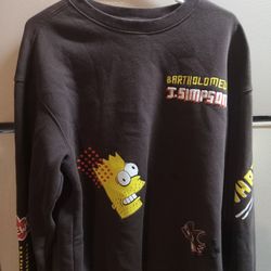 Bart Simpson Sweatshirt Sz Med