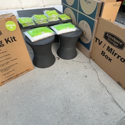 Moving supply.  Boxes, dish safe, sofa cover, cair cover, mattress bags