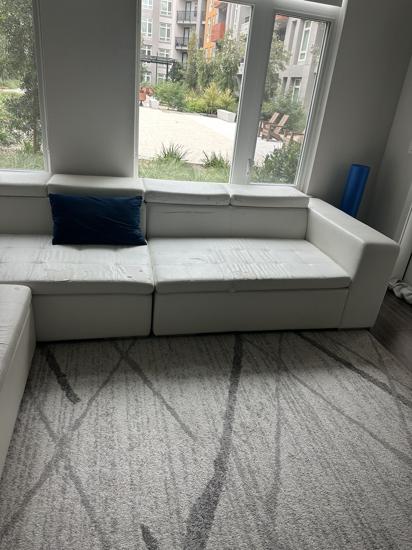 White Leather Sofa