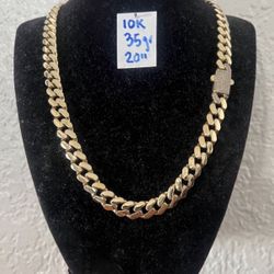10K Yellow Gold Mónaco Chain For Wedding 35Gr 20 Inches Long 