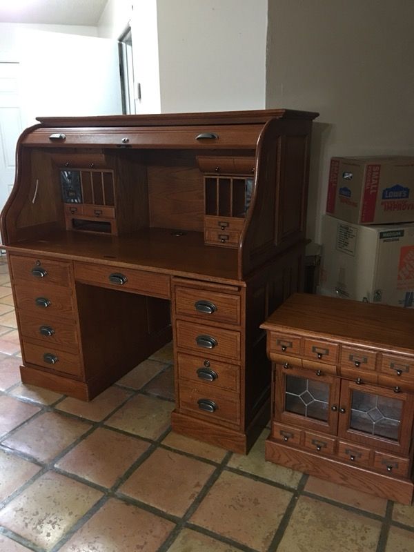 Sonoma Solid Wood Computer Roll Top Desk