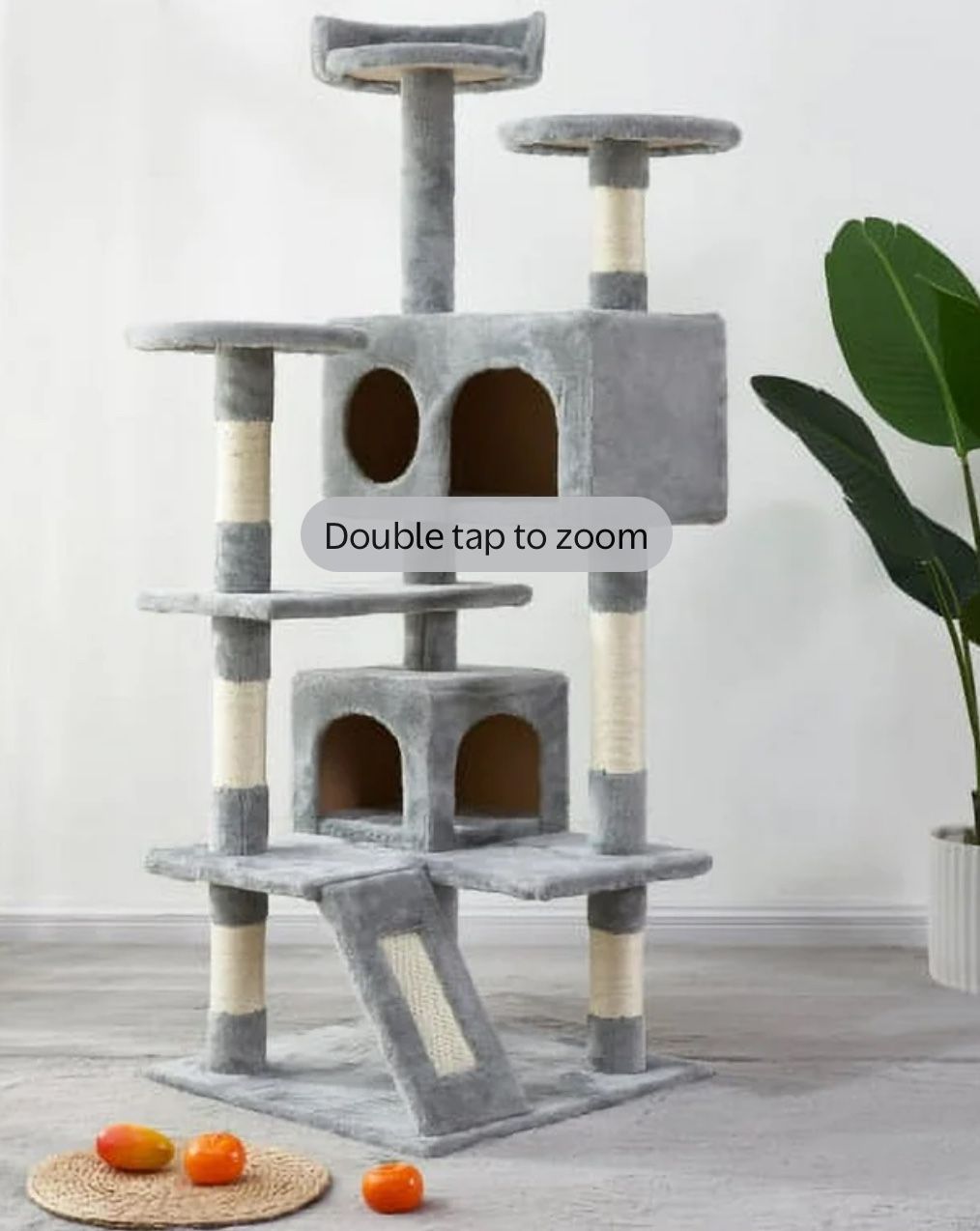 Pet Republic, Multi-Level Cat Tree Stand House Furniture Kittens Activity Tower with Scratching Posts Kitty Pet Play House Plush Materials(Grey)