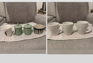 Bundle: Porcelain Mugs/Cups Set of 7