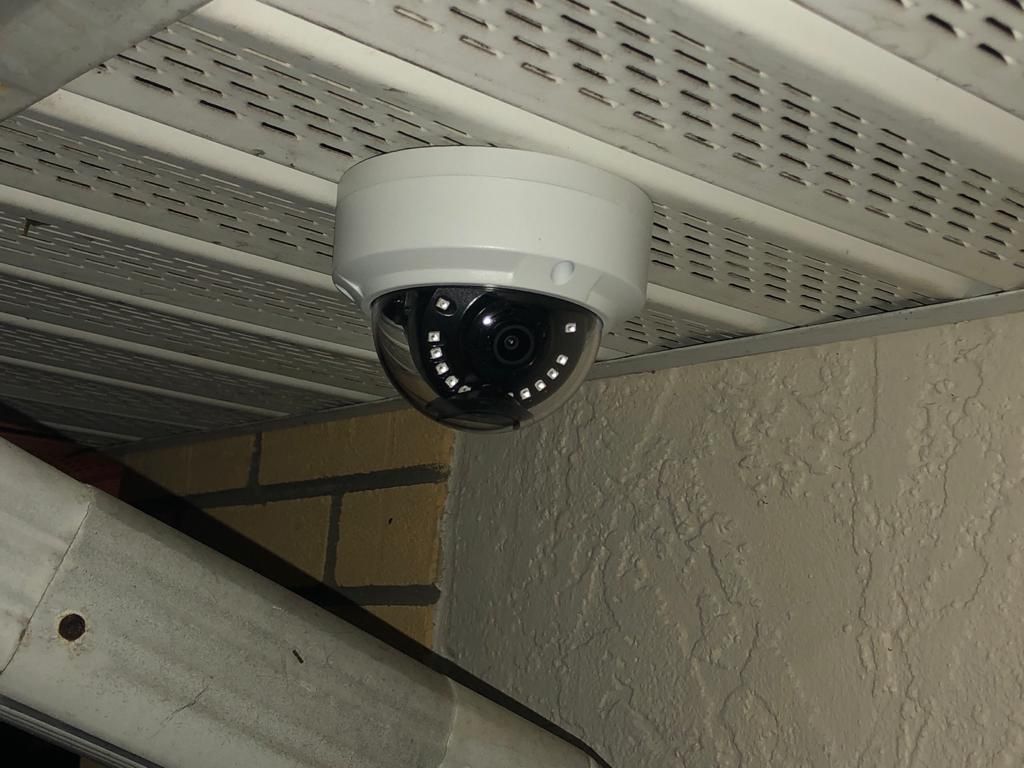 Security cameras and alarm