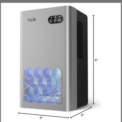 Dehumidifiers For Home 95 OZ Water Tank, 1000 Sq.ft Dehumidifier For Basement Bedroom Bathroom With Auto Shut Off 7 Colors LED Light, Silver