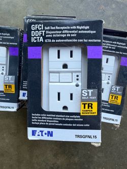Eaton GFCI with nightlight brand new! 13 available