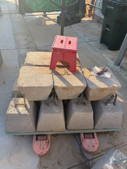 Cement deck blocks