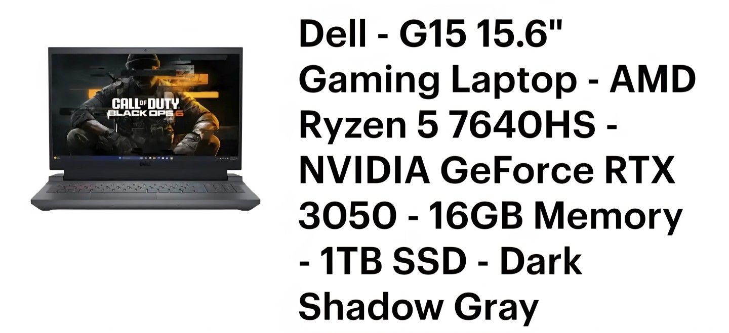 Dell G15 Gaming Computer 