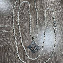 Sterling Silver Necklace (925) Italy 