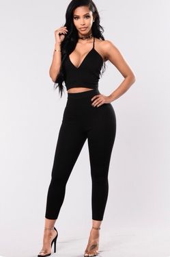 Jump suit (black, 2-piece)