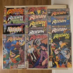 DC Comics Robin Comic Book Lot, 12 Robin and 1 Batman