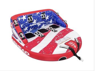 Airhead Super Mable 3 Person Towable Tube Inflatable Boat Dual Tow 