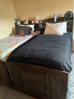 Twin  bed with draws/storage underneath
