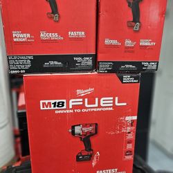 M18 Fuel 1/2 And 3/8 Impacts Wrenches 