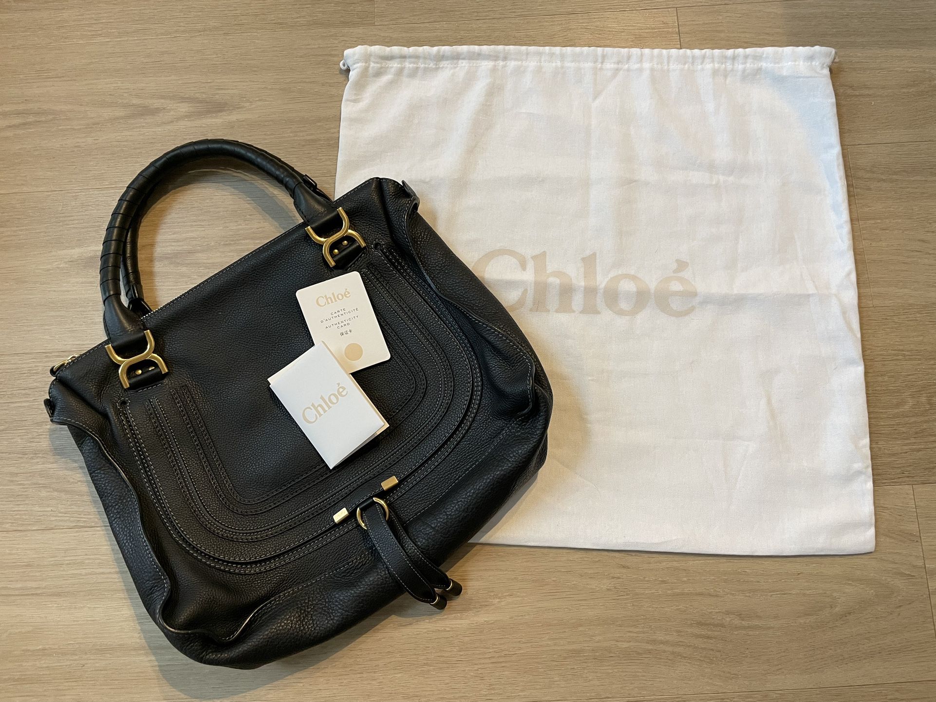 Designer Chloe Large Marcie Purse/Shoulder-handbag