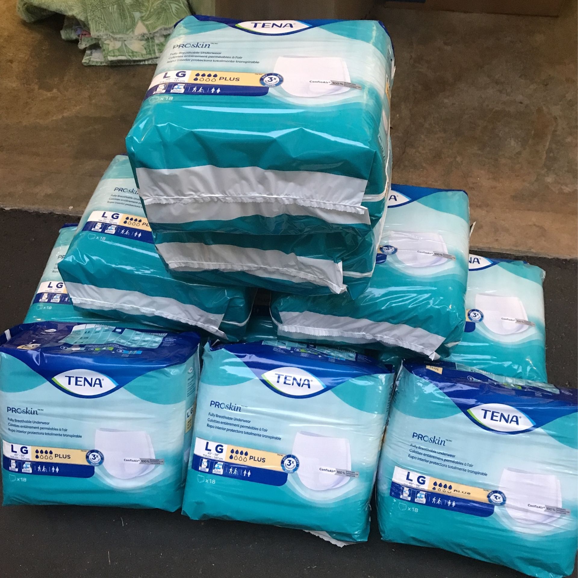 Tena Proskin Underwear Size Large 180 Count