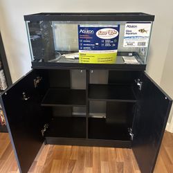 READ**New 20 Gallon Long Fish Tank With Stand And More