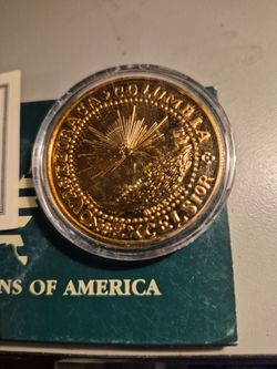 Columbia Excelsior Commemorative Gold-Tone Coin