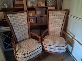 Pair of High-Back Mid Century chairs.