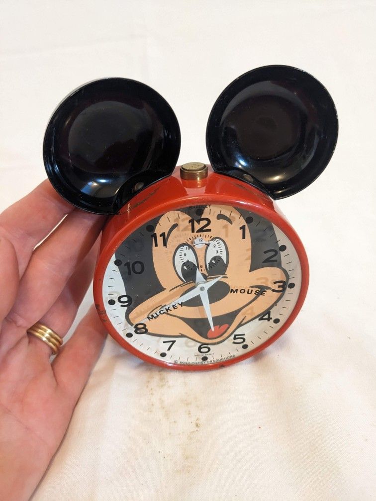 Vintage Mickey Mouse Disney Alarm Clock