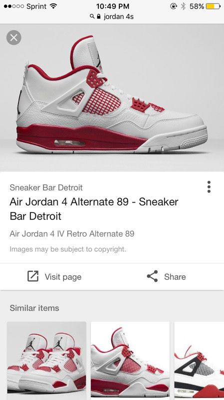Air Jordan 4 Alternate 89 - Sneaker Bar Detroit