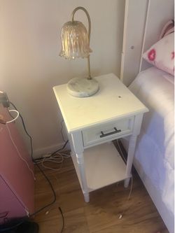 Bedside table white