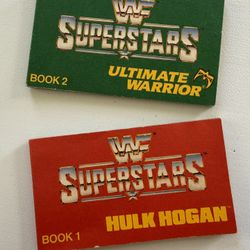 WF Superstars Hulk Hogan, Ultimate Warrior Flip Books 
