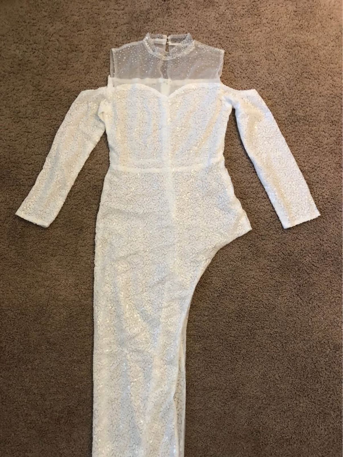 White Sequin Dress