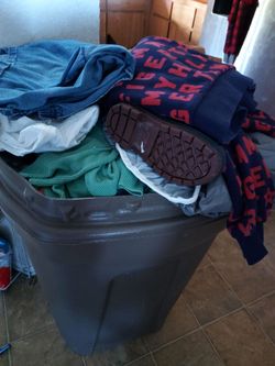Lot of clothes shoes etc