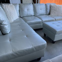 New Sectional W Storage Ottoman 