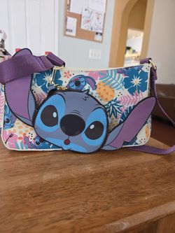 $40 Small Crossbody Stitch Bag With Coin Bag