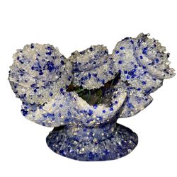 Handmade Fused Melted Plastic Popcorn Flowers Bowl Vase Retr
