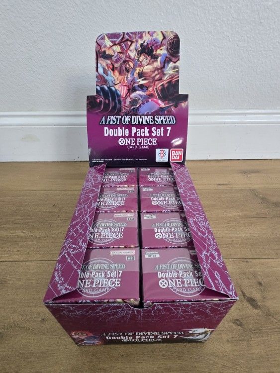 For Sale:
Brand New Still Sealed Trading Card Game TCG One Piece A Fist of Divine Speed DP-07