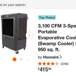 Hessaire Portable Evaporative Swamp Cooler