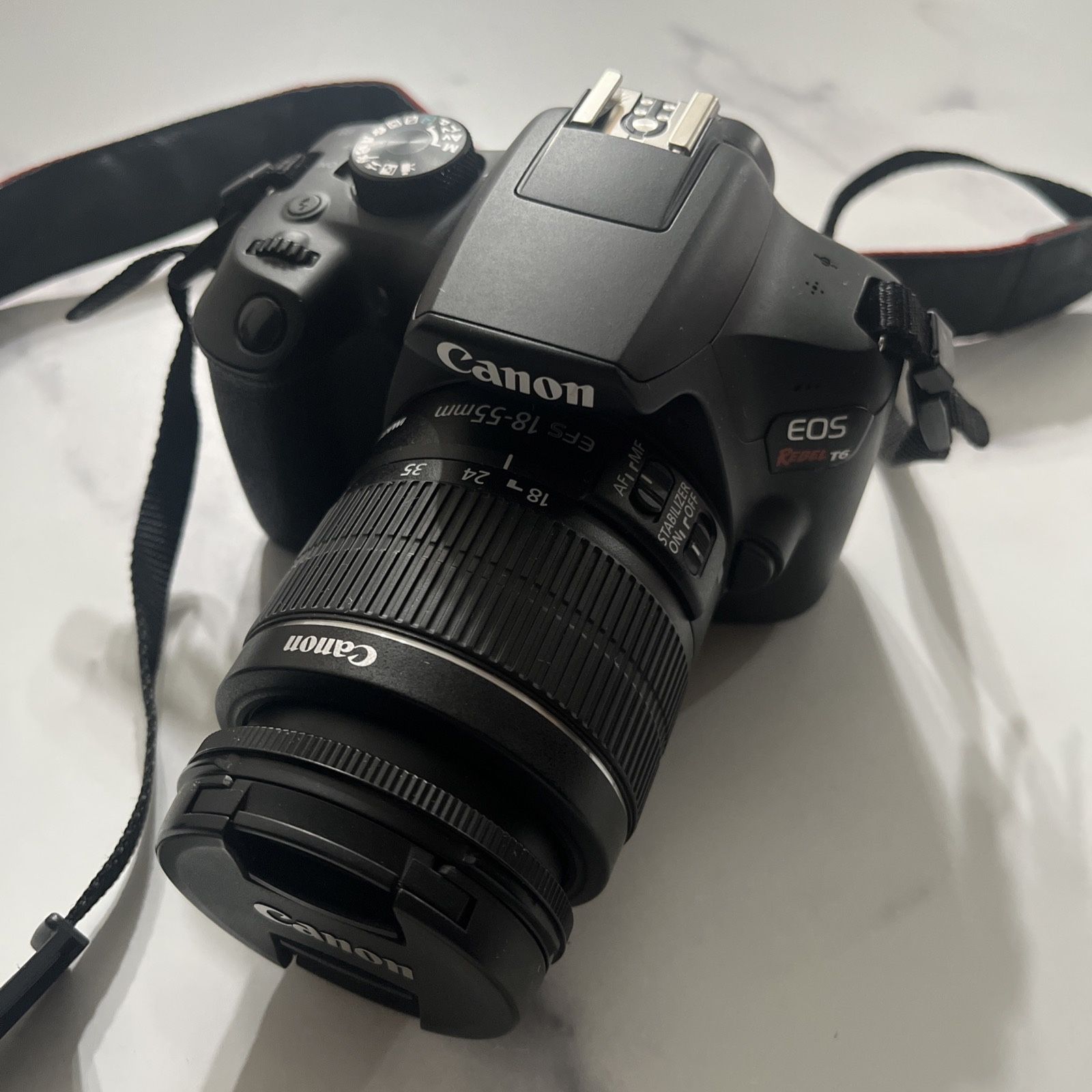 Canon EOS Rebel T6 DSLR Camera, 18-55mm Lens, Battery, Charger, USB, SD & Manual