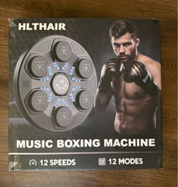 Upgrade Music Boxing Machine For Adults Kids, Interactive Music Punching Machine with Gloves 12 Modes 12 Speeds, Wall Mounted Electronic Boxing Punchi
