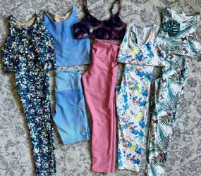 Girls Gym/Work-Out Spandex Outfits Size 8 Youth
