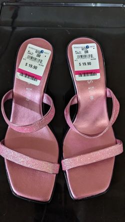 Women's Pink Heel Sandals Size 8