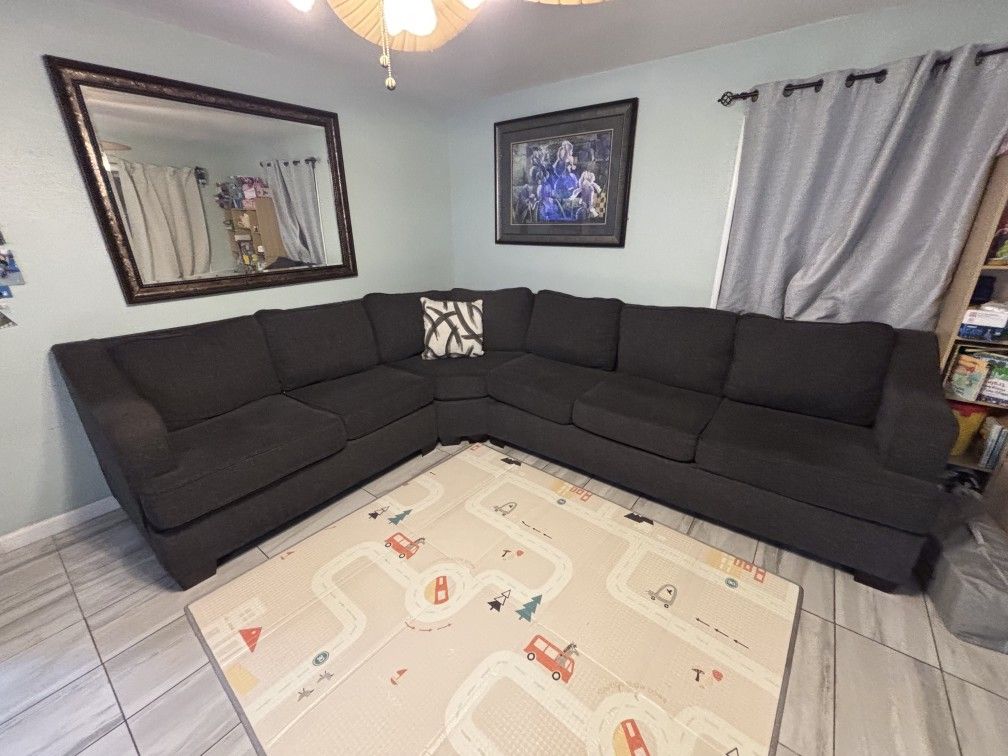 Sectional Loveseat Sofa - Grey